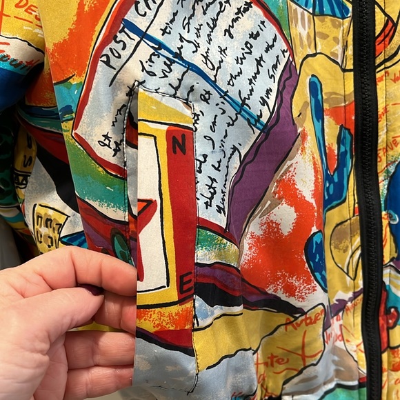 VINTAGE 80’s CAROL HORN SILK BOMBER JACKET - Picture 4 of 10